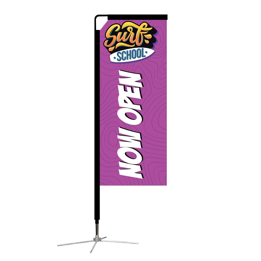 7 ft. Mamba Rectangle Flag Medium — Graphic Package / X Base